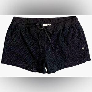 Roxy Black Textured Shorts Sz Small